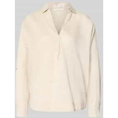 regular fit linnen blouse met V-hals