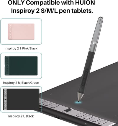 Digitale Balpen met Antislip Siliconen Grip - Programmeerbare Knoppen - 8192 Gevoeligheidsniveaus - Grafisch Tablet - Zwart