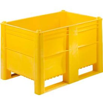 Palletbox, gesloten, 500 l, geel