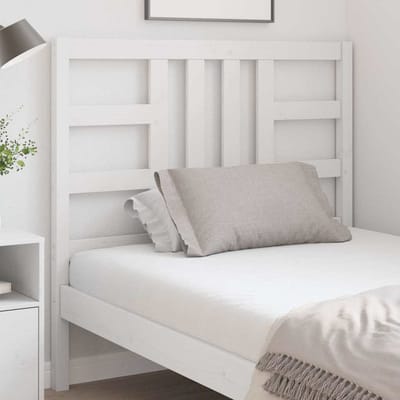 vidaXL Hoofdbord 106x4x100 cm massief grenenhout wit