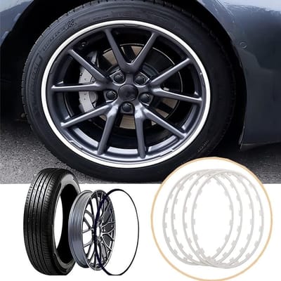 Wielbeschermers Set - Velg Bescherming - Schade Voorkomen - Flexibele Nylon Strip - 16-20 Inch - Zwart