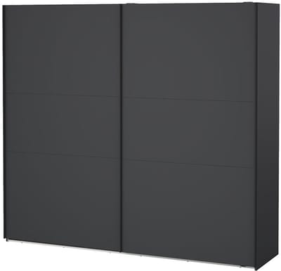 Como schuifdeurkast 2 deuren 245x220cm mat grijs.
