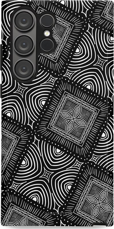 Casetastic Hoesje Geschikt voor Samsung S23 Ultra - Stijlvolle Beschermende Duo-layer Case - Ceramica