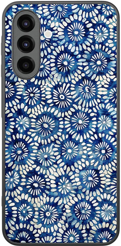 Hoesje geschikt voor Samsung Galaxy A26 - Azure daisies - TPU Hard Case Backcover - Blauw - Mooie Telefoonhoesjes