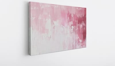 Saammp Canvas Schilderij - Roze minimalistisch - Abstract - 30x20 - Foto op canvas - Wanddecoratie - Muurdecoratie Woonkamer - Slaapkamer decoratie - Canvas Print