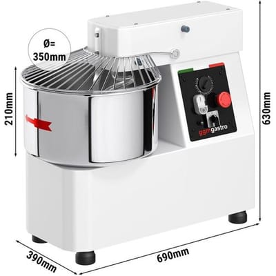 GGM Gastro Teigknetmaschine - 22 Liter / 18 kg - 2 Geschwindigkeiten - mit festem Kessel - Timerfunktion