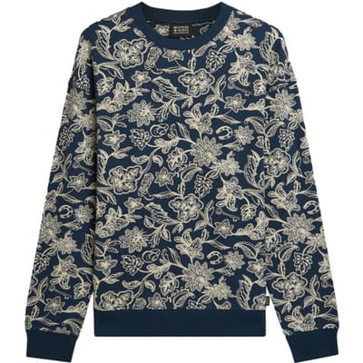 sweatshirt in all-over look met ronde hals
