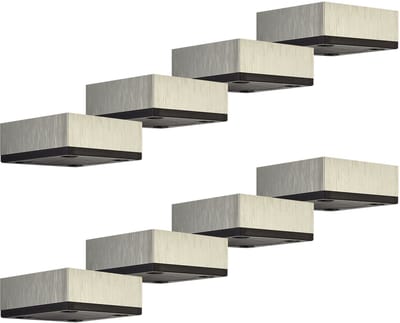 8x meubelpoten MOTEL 65 x 65 mm hoogte 25 mm RVS-look van SOTECH