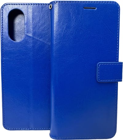 Portemonnee Book case Hoesje Geschikt voor: Oppo A17 - Blauw
