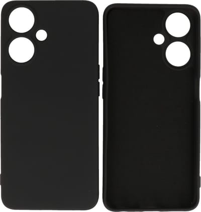Hoesje Geschikt voor OPPO A59 5G - Fashion Telefoonhoesje Backcover - Siliconen Hoesje - Zwart
