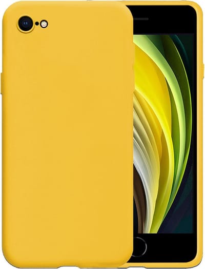 Hoesje - Geschikt voor Apple iPhone 7 - Sterk & Shockproof - Siliconen Case - Hoes Cover - Telefoonhoes - Geel
