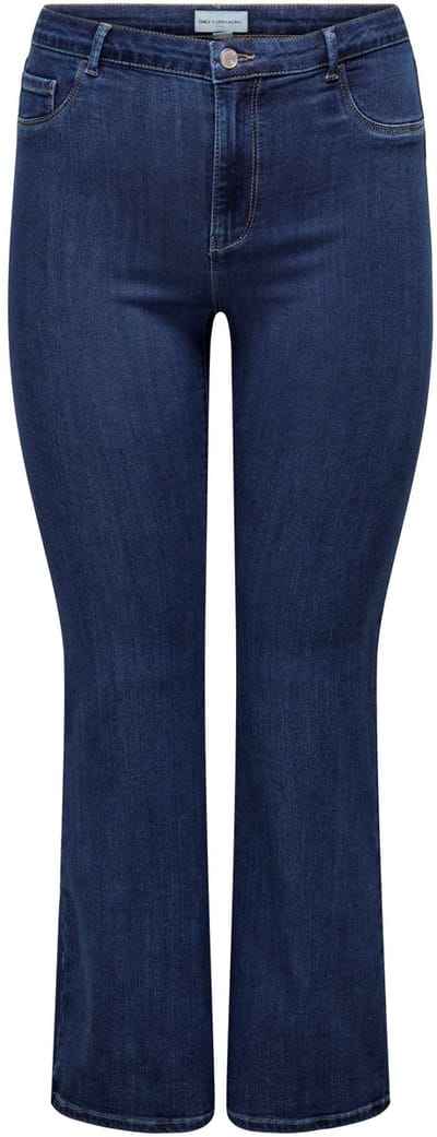 ONLY CARMAKOMA - CARTHUNDER LIFE MID PUSH UP FLARED NOOS Dames Jeans