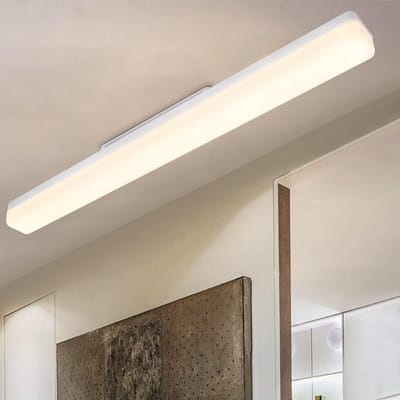 NETTLIFE LED Plafondlamp - wit - 4000K neutraal wit - moderne daglichtlamp 60CM - 24W rechthoekig keukenlamp - voor keuken | woonkamer | slaapkamer | eetkamer balkon | hal | garage | kelder