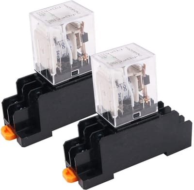 Dailygoody - Mini DC 24 V Elektromagnetische Schakelaar - 8Pin Relais - Hoge kwaliteit - 2 Stuks - Met LED Indicator - Geschikt voor schakelingen