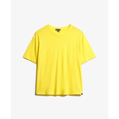 Superdry Studios T-shirt Relaxed Pasvorm Yellow Grootte: 42