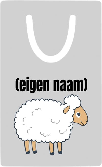 Hacebo® - schaap met eigen naam metalen boekenlegger - Schaap - boeren/schapen liefhebbers - iemand die houdt van schapen - verjaardag - cadeau - kado - geschenk Bladwijzer boekenleggers - 7.6 cm x 5cm