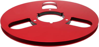 Lege Opwindspoel - Afwikkelspoel Tape - Muziek Archiveren - Geluidsarm Aluminium - 10 Inch 3 Gaten - Rood