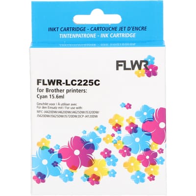 FLWR - Cartridges / Brother LC-225XLC / cyaan / Geschikt voor Brother