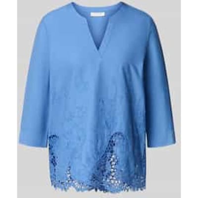 Regular fit blouse met motiefstitching