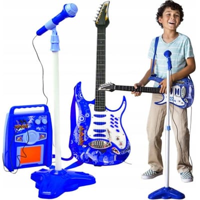 Elektrische gitaar + microfoon + versterker