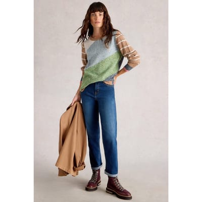 White Stuff Talia Nep Jumper Green Multi Taglia: 8 | Maglioni a maglia Outlet | Donna | Verde