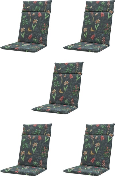 Madison - Tuinkussen - Hoge Rug - 5 st - Clea grey - 120x50cm - Grijs
