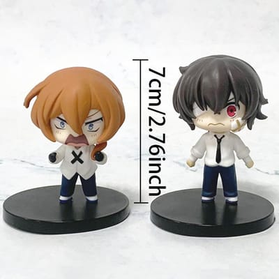 7cm Bungou Stray Dogs Anime Figuur Kawaii Dazai Osamu Actiefiguur Schattige Nakahara Chuuya Figurine PVC Set Model Poppen Speelgoed