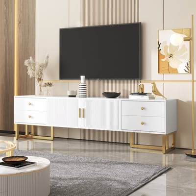 REDOM - TV-meubel - MDF - met lades en deuren - 175*30*46cm White