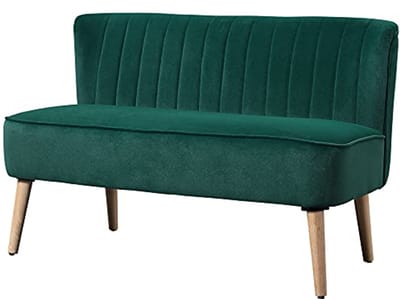 2-zitter stoffen bank - Donkergroen Fluweelachtig Polyester
