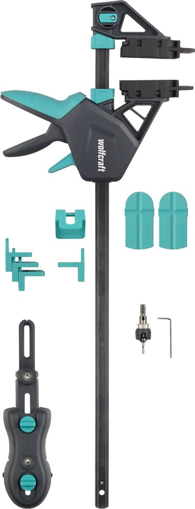 wolfcraft - Terrasbouwset PRO 11 delig - Vlonderbevestiging voor snelle en uniforme montage van terrasplanken - 6970000