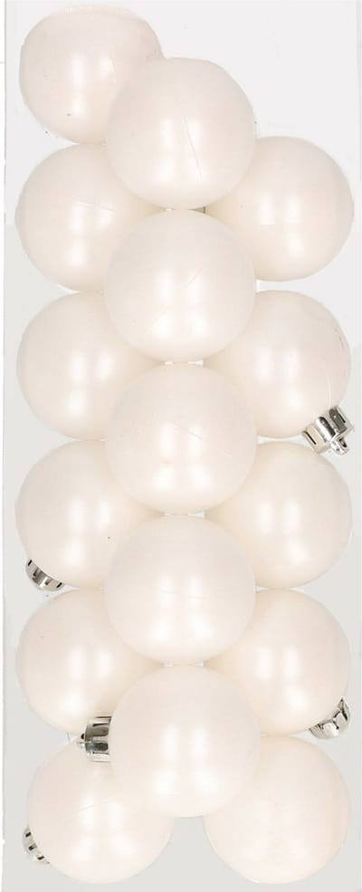 16x stuks kunststof kerstballen wit 4 cm - Onbreekbare plastic kerstballen - Kerstboomversiering