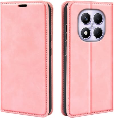 MobyDefend Hoesje - Geschikt voor Xiaomi Redmi Note 14 Pro 4G - Luxe Wallet Bookcase (Magnetische Sluiting) - Roze