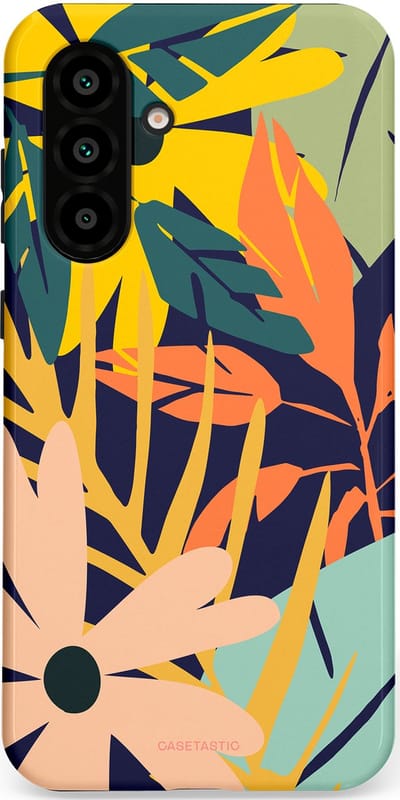 Casetastic Hoesje Geschikt voor Samsung A56 / A36 - Stijlvolle Beschermende Duo-layer Case - Ruwe bloemen