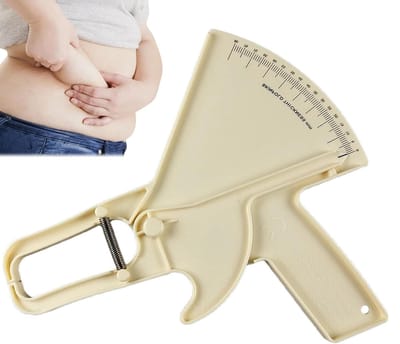 Lichaamsmeetinstrument - Vetmeter Rimpelmeter - Fitness Doelen - Dubbele Veren - 275 x 245 cm - Geelachtig