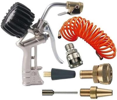 Compressor Accessoires - Perslucht Kit - Banden Oppompen - Compleet Assortiment - 20 x 10 x 10 cm - Zwart