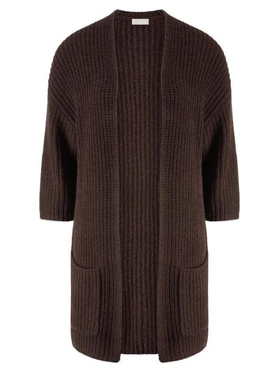 Vest aangeknipte 3/4-mouwen Van Peter Hahn bruin