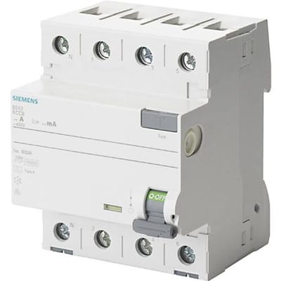 Siemens 5SV33446KL 5SV3344-6KL Aardlekschakelaar A 4-polig 40 A 0.03 A 400 V