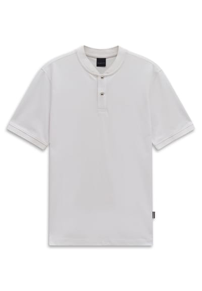 Bugatti Herren Poloshirt van katoen met collegekraag en korte mouwen