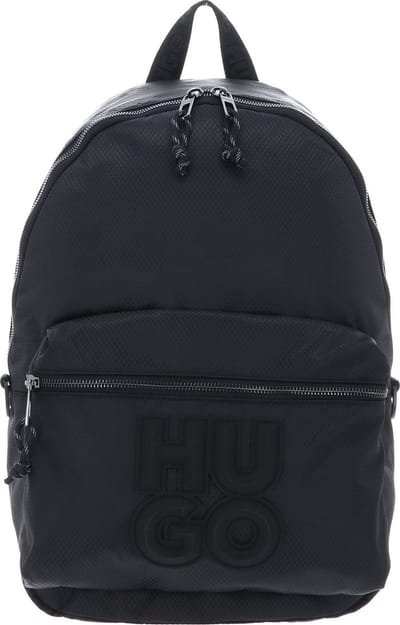 HUGO Vrije tijd rugzak Rugzak met laptopvak Malick Backpack Black Zwart