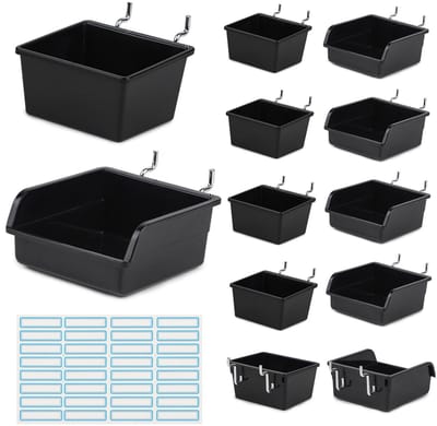 Dailygoods- Gatenwand - Gereedschapswandbox met 32 Etiketten