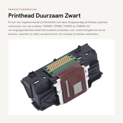 Dailygoods- Printkop Hoogwaardige UPVC - Vervangingsonderdeel - Geschikt voor TS8080/TS9080/TS9020/TS8050 - Corrosiebestendig - Langdurige levensduur - Eenvoudige installatie - Printerkop