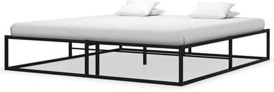 Metalen Bedframe - Modern Bed - Slaapkamer Inrichten - Solide Gepoedercoat Frame - 180 x 200 cm - Zwart
