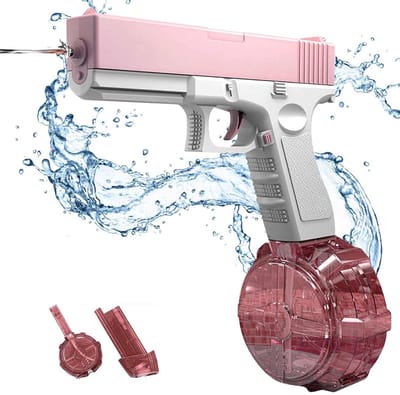 Astravon Elektrisch waterpistool - 2026 MODEL - 2 Magazijnen - Automatisch - Elektrisch - Waterspeelgoed - Waterblaster - Buitenspeelgoed - Zomerspeelgoed - Automatisch - Roze - USB