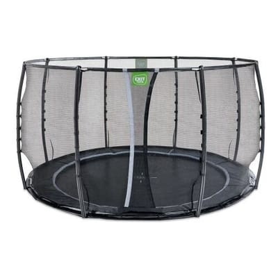 EXIT Dynamic Trampoline ø366cm - met Veiligheidsnet - Groundlevel - groundlevel Trampoline - Rond - Voor Kinderen - Zwart