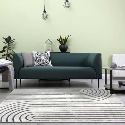 Laagpolig vloerkleed - Linnea crème/grijs 200x280