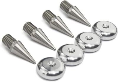 Luidspreker Spikes - Boxen Spikes - Trillingen Dempen - Roestvrij Staal Aluminium - M6 20mm - Zilver