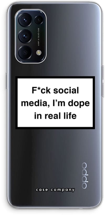 Case Company® - Hoesje geschikt voor Oppo Find X3 Lite hoesje - I'm dope - Soft Cover Telefoonhoesje - Bescherming aan alle Kanten en Schermrand