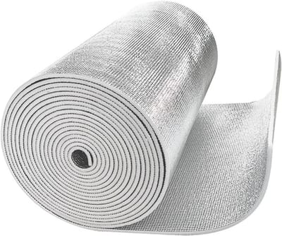 Aluminium Folie Isolatie - Warmtefolie Bubbelisolatie - Energie Besparen - Dubbellaags Reflectie - 1x5m - Zilver