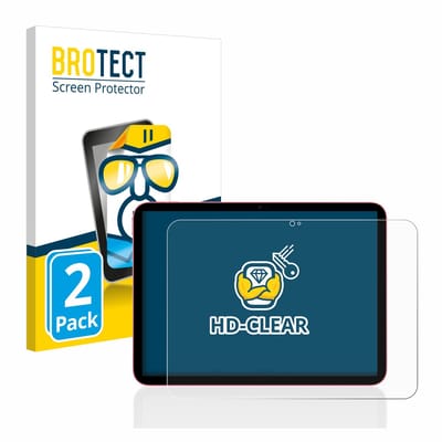 BROTECT - Screenprotector voor Apple iPad 10.9" WiFi 2022 (10. Gen.) - Folie Beschermfolie transparant 2 Stuks