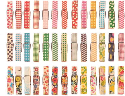 Kleurrijke Geschilderde Houten Wasknijpers - 100 Stuks voor Fotoclips en Creatief Gebruik